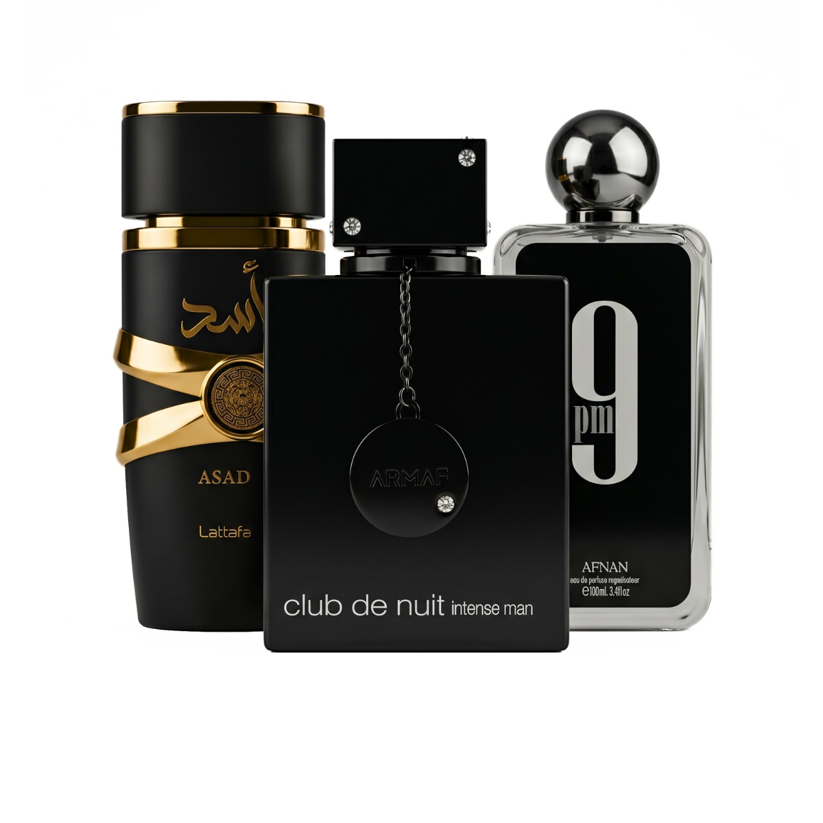 Zestaw 3 Perfum | Afnan 9PM + Lattafa Asad + Club de Nuit Intense Man 100 ml