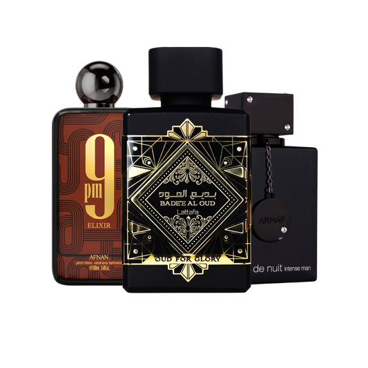 Zestaw 3 Perfum | Club de Nuit Intense Man + Oud for Glory + Afnan 9PM Elixir 100 ml