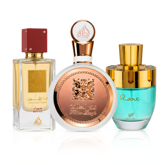 Zestaw 3 Perfum | Fakhar Rose + Ana Abiyedh Rouge + Afnan Rare Tiffany 100 ml