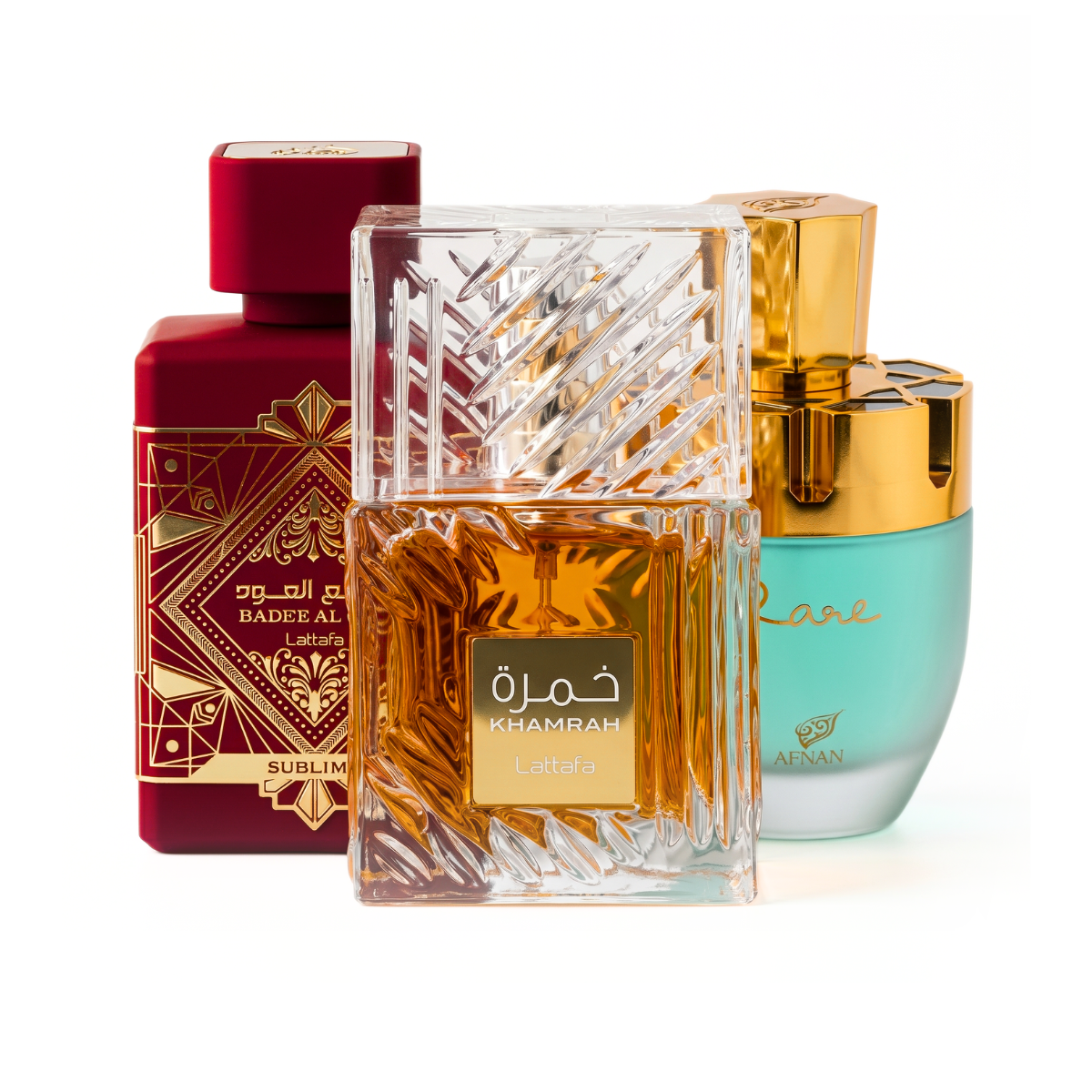 Zestaw 3 Perfum | Khamrah + Bade'e Al Oud Sublime + Afnan Rare Tiffany 100 ml