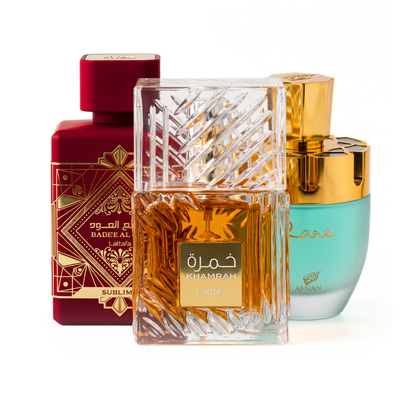 Zestaw 3 Perfum | Khamrah + Bade'e Al Oud Sublime + Afnan Rare Tiffany 100 ml