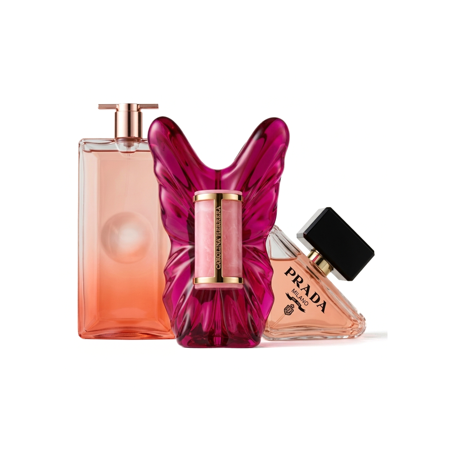 Zestaw 3 perfum | CAROLINA HERRERA La Bomba, Idôle di Lancôme, Prada Paradoxe - 100ml