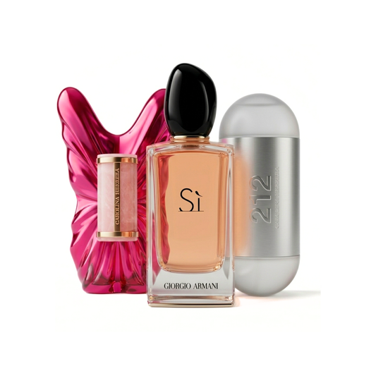 Zestaw 3 perfum | CAROLINA HERRERA La Bomba, Giorgio Armani SI, 212 NYC - 100ml
