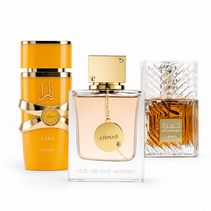Zestaw 3 Perfum | Yara Tous - Club de Nuit Woman - Khamrah 100 ml